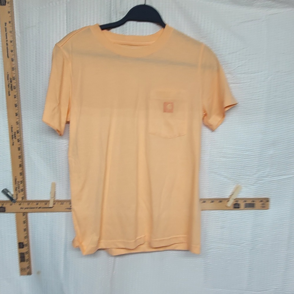 Carhartt Kids Relaxed Fit Pocket T-Shirt Peach Orange Size S 4-6
